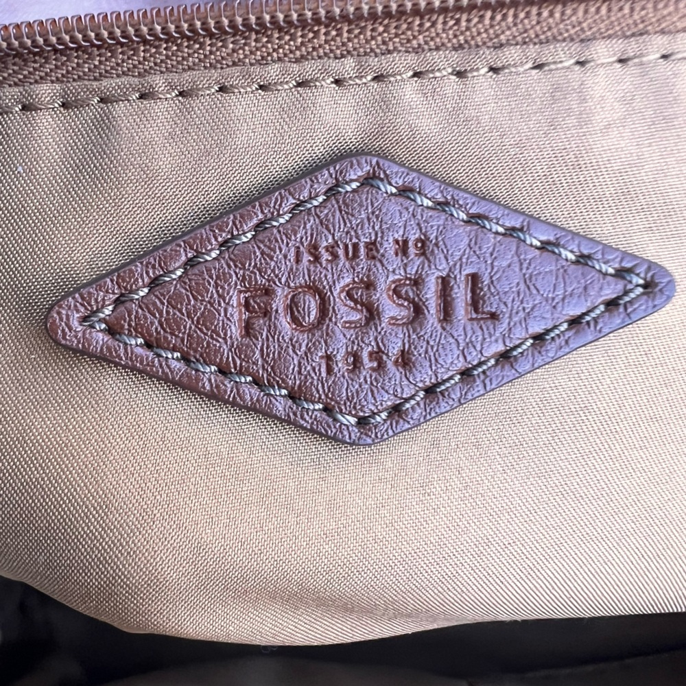 Fossil Neutral Striped Sydney Satchel Crossbody Bag - Picture 12 of 16